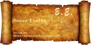 Besze Etelka névjegykártya